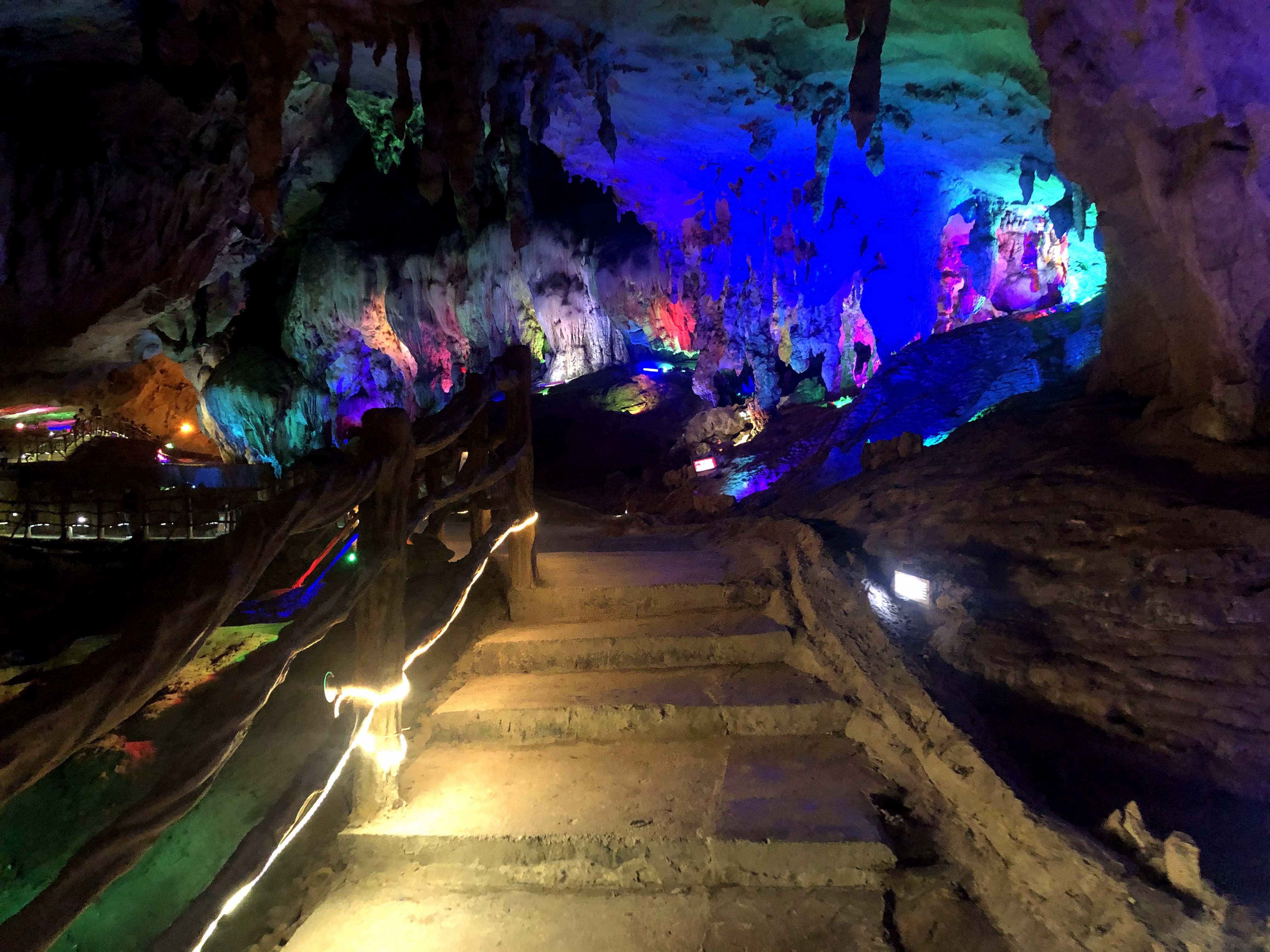 Lianzhou Underground Lake Colourful View 3