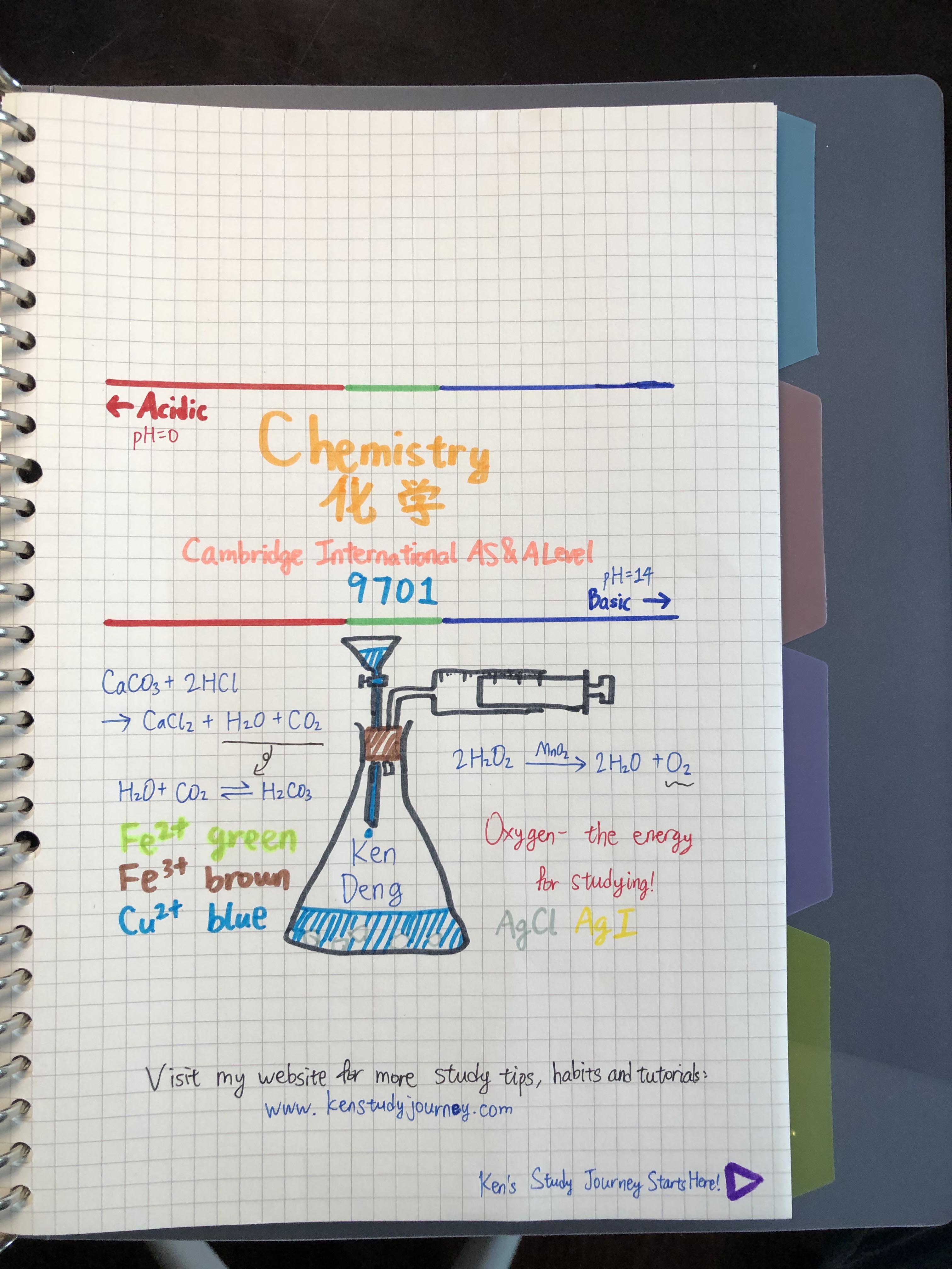 My A Level Chemistry (9701) Grid Notebook Cover