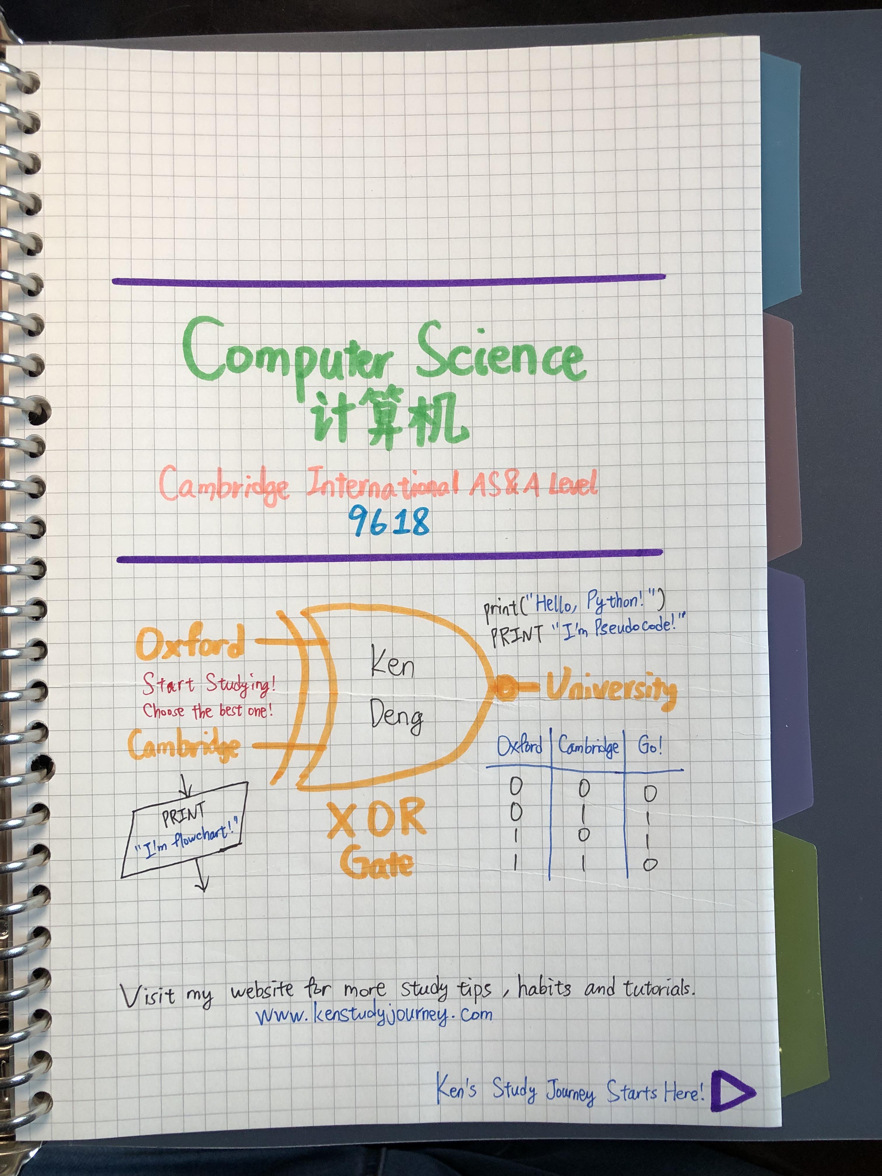 A Level计算机网格笔记本