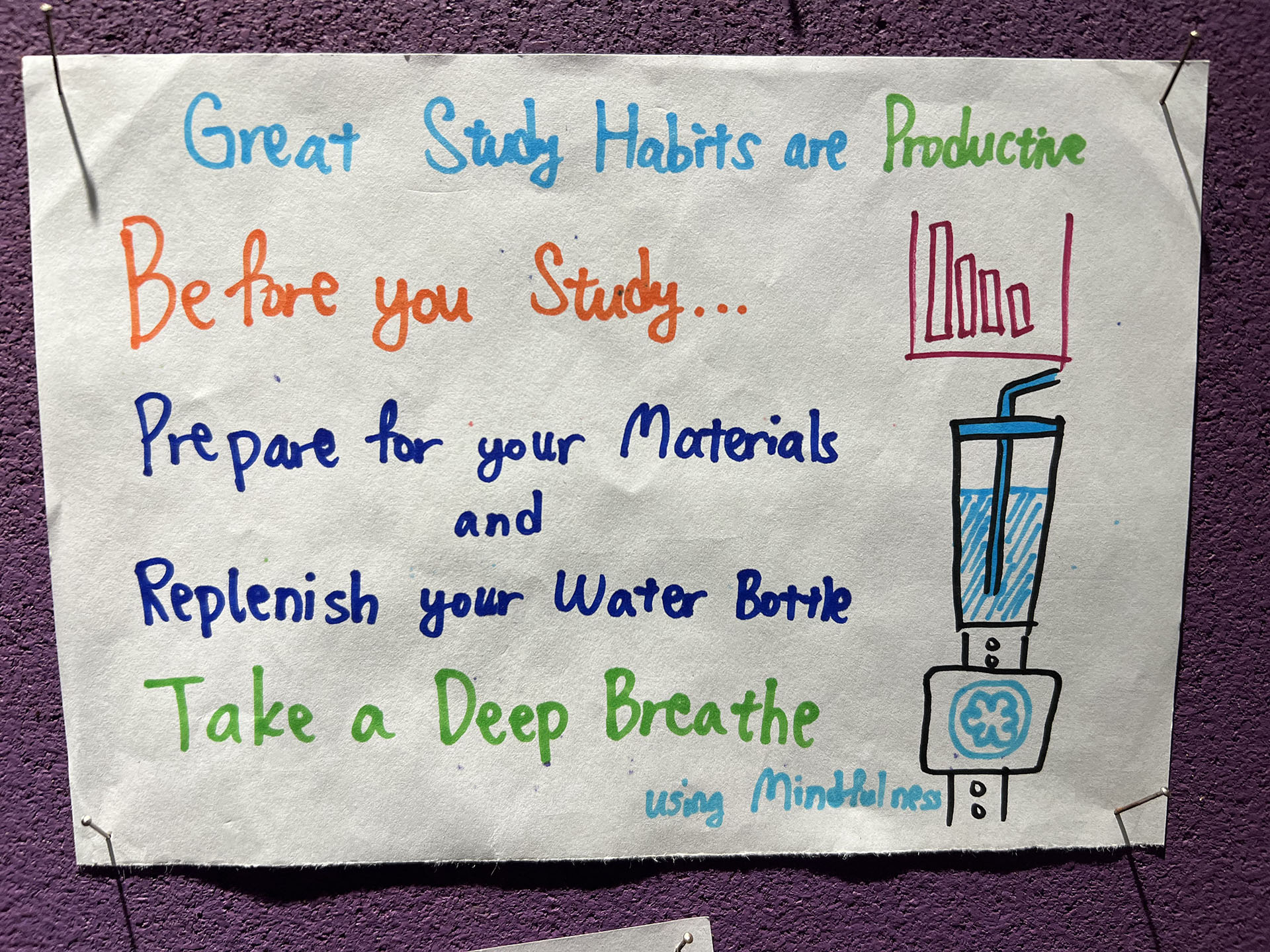 Great Study Habits Poster Before Study