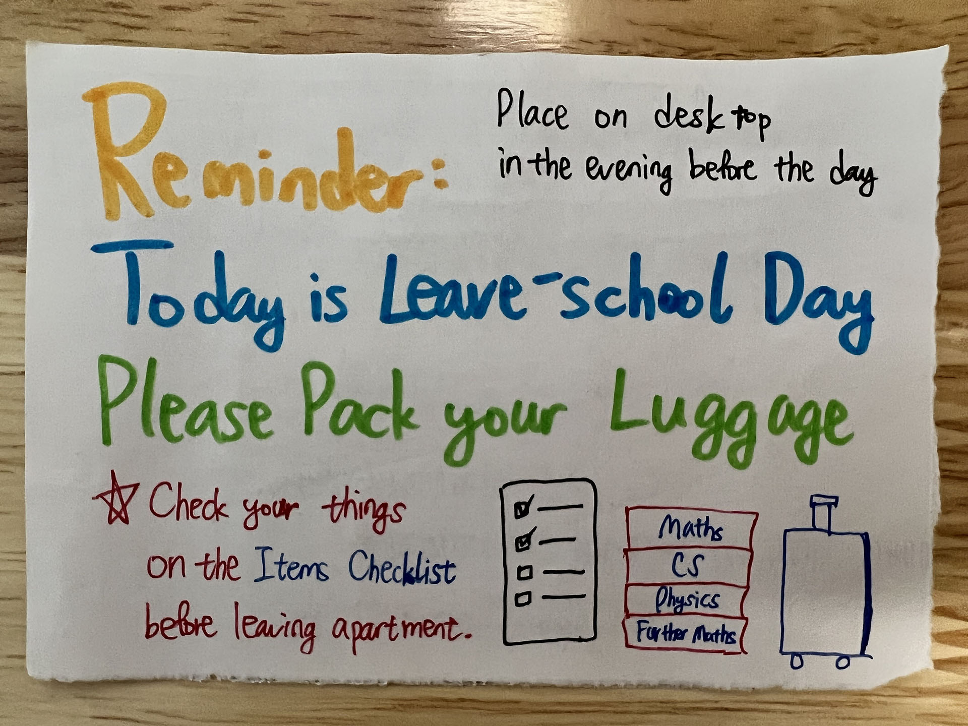 Leave-school Day Notice