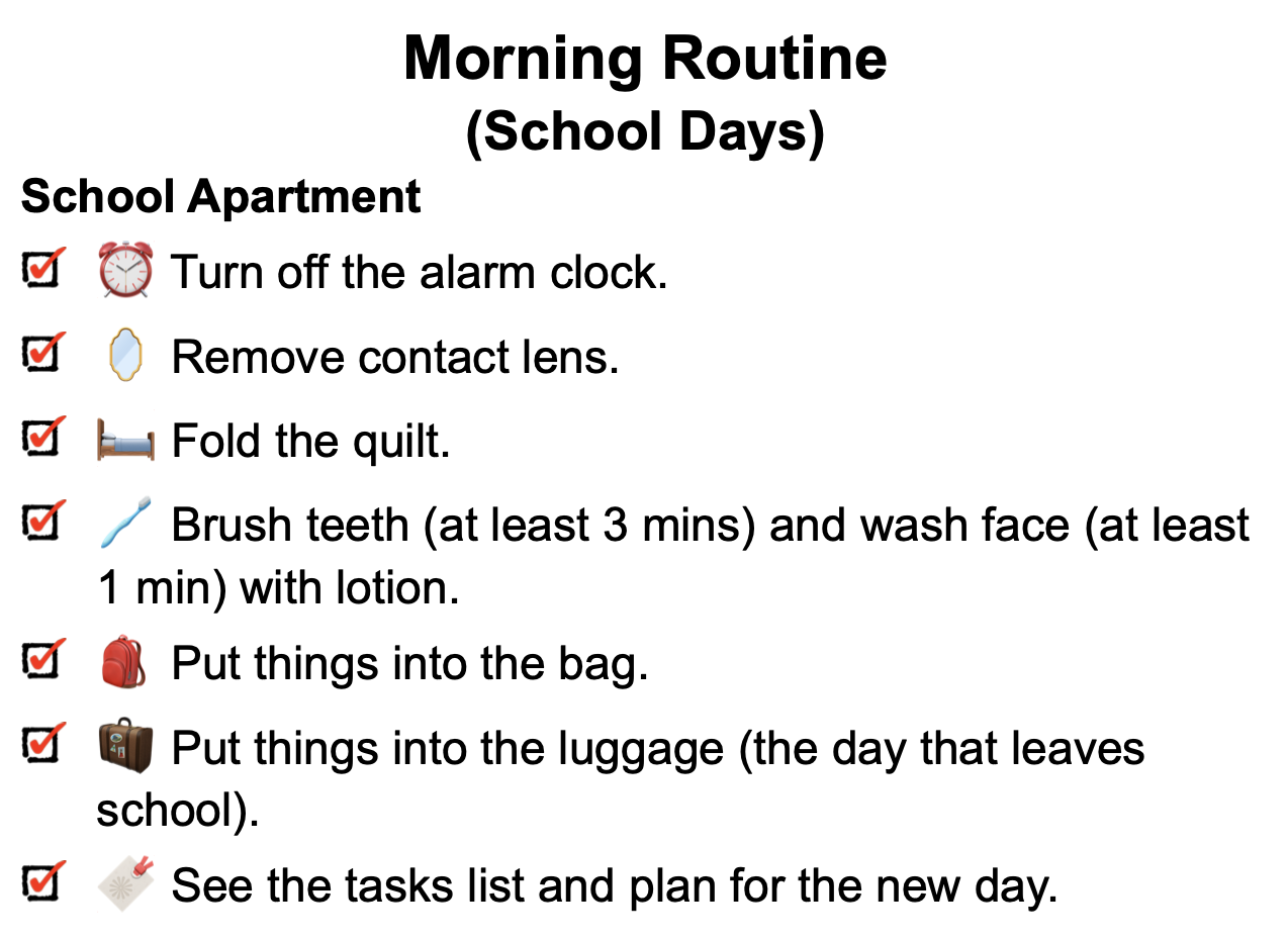 My School Morning Routine