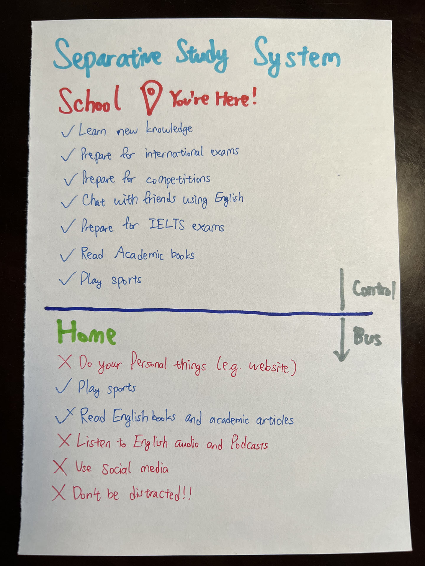 Separative Studying System (School)