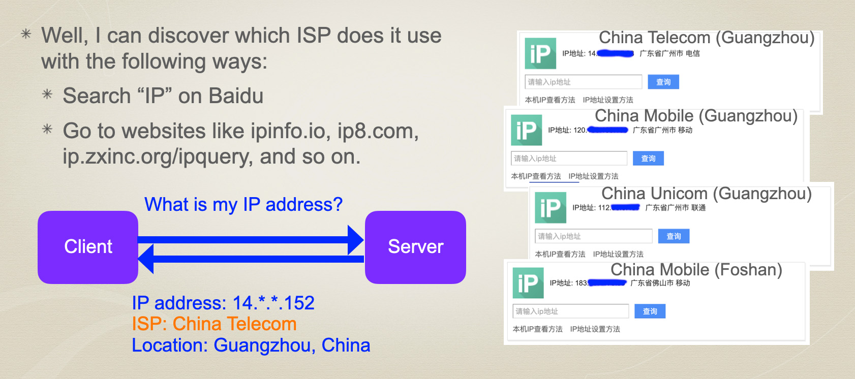 Discovering ISP Used on Public WiFi