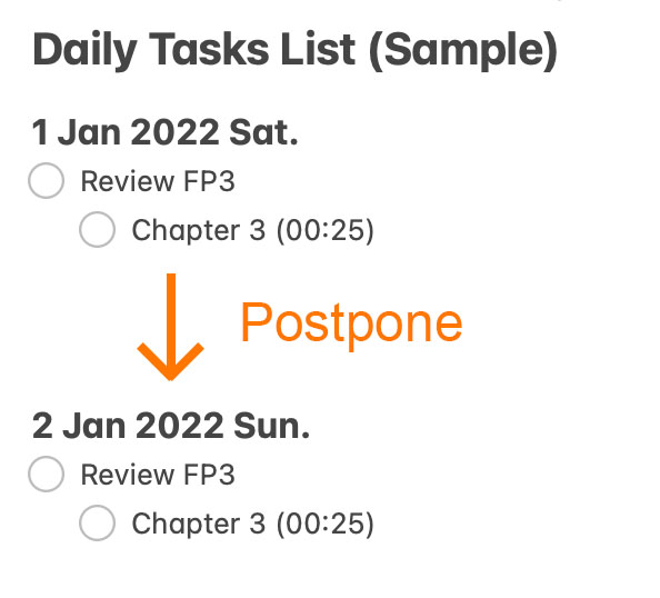 Postpone a Task