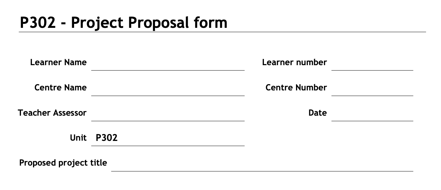 EPQ Project Proposal Form (P302)