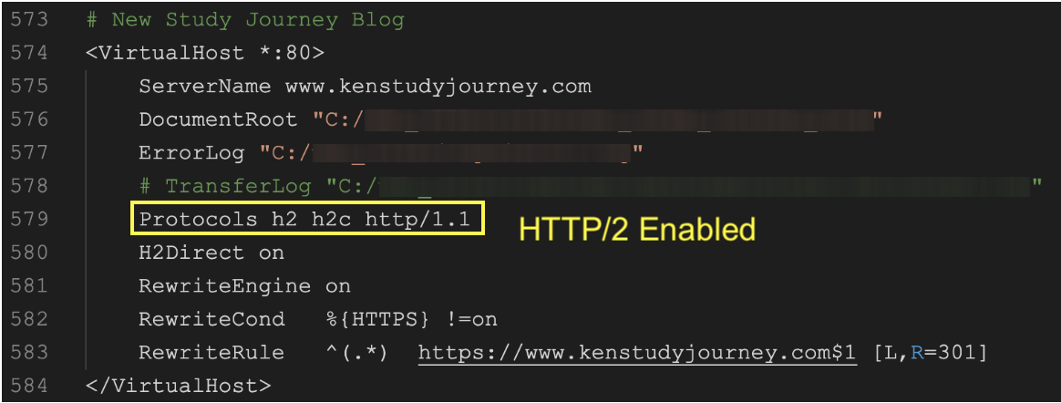 My HTTP Web Server Configurations