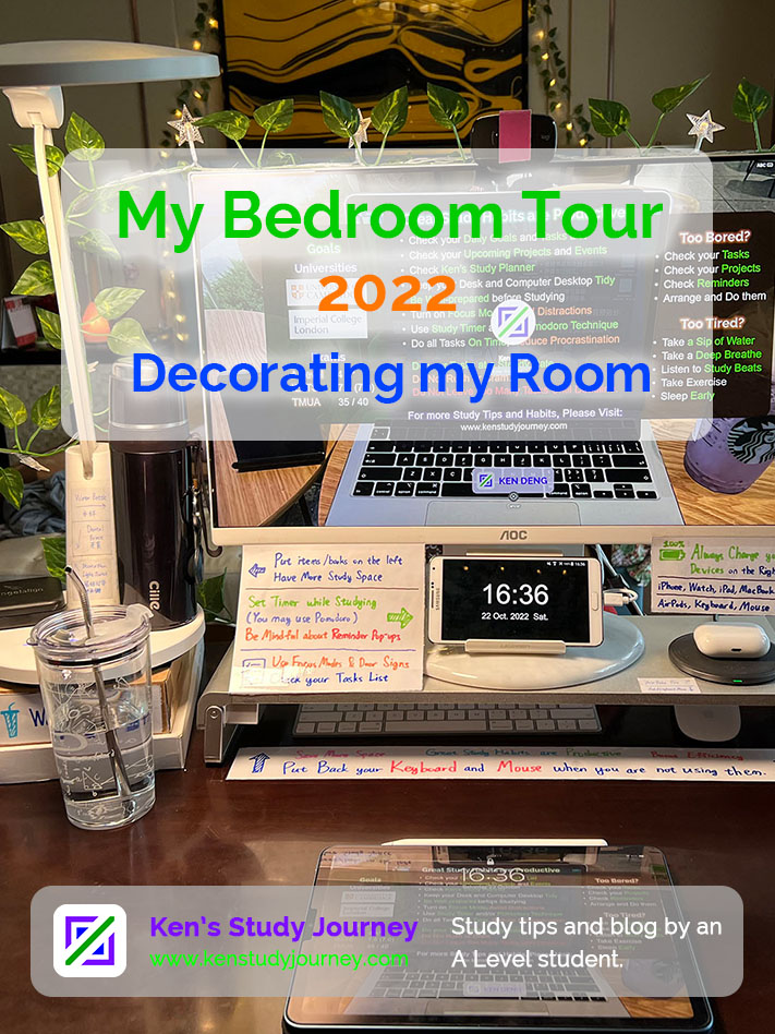 My Bedroom Tour 2022 | How I Decorated my Bedroom and Study Space?