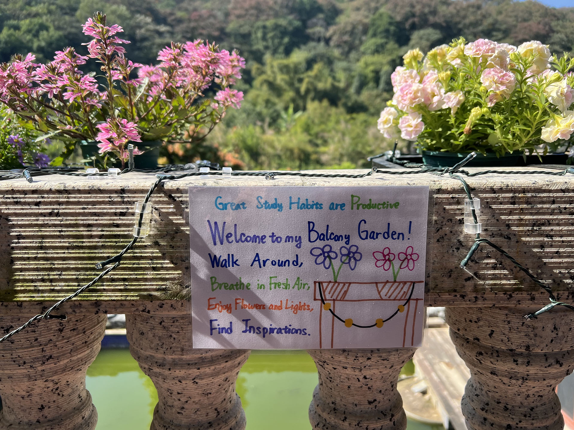 My Bedroom Balcony Garden Welcome Words