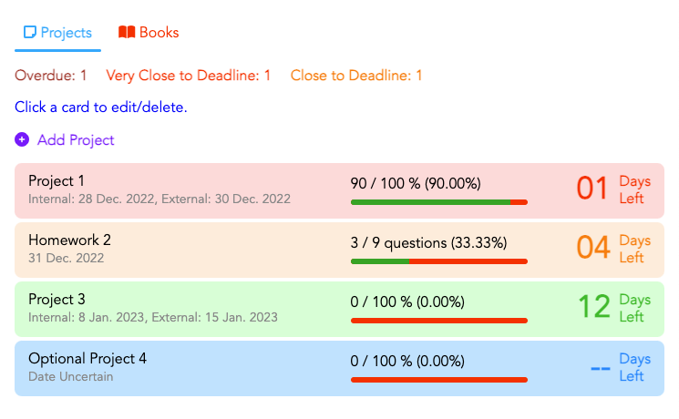 Ken's Study Planner 3.0 Projects