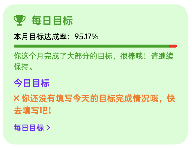 Ken的学习规划师系统显示目标达成率95%