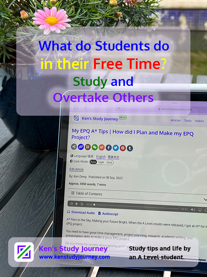What do Students do in their Free Time to Study and Overtake Others?
