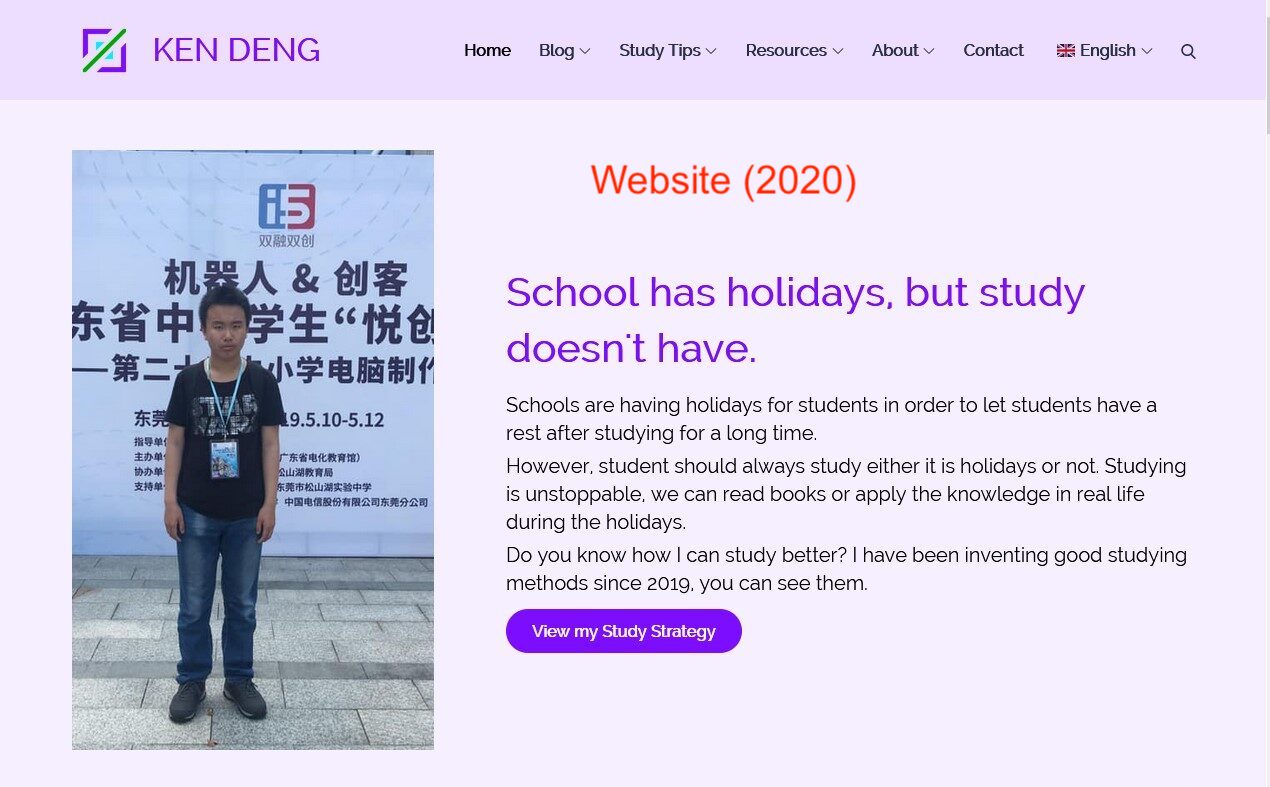 Ken Deng个人网站 (2020)