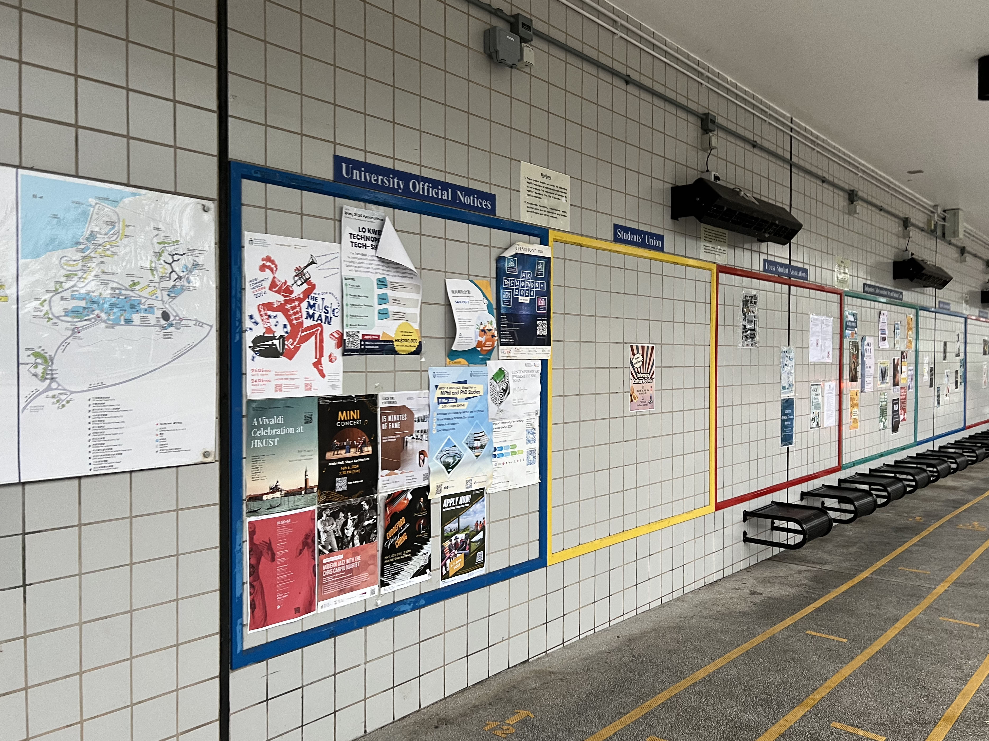 HKUST North Bus Station Notice Boards