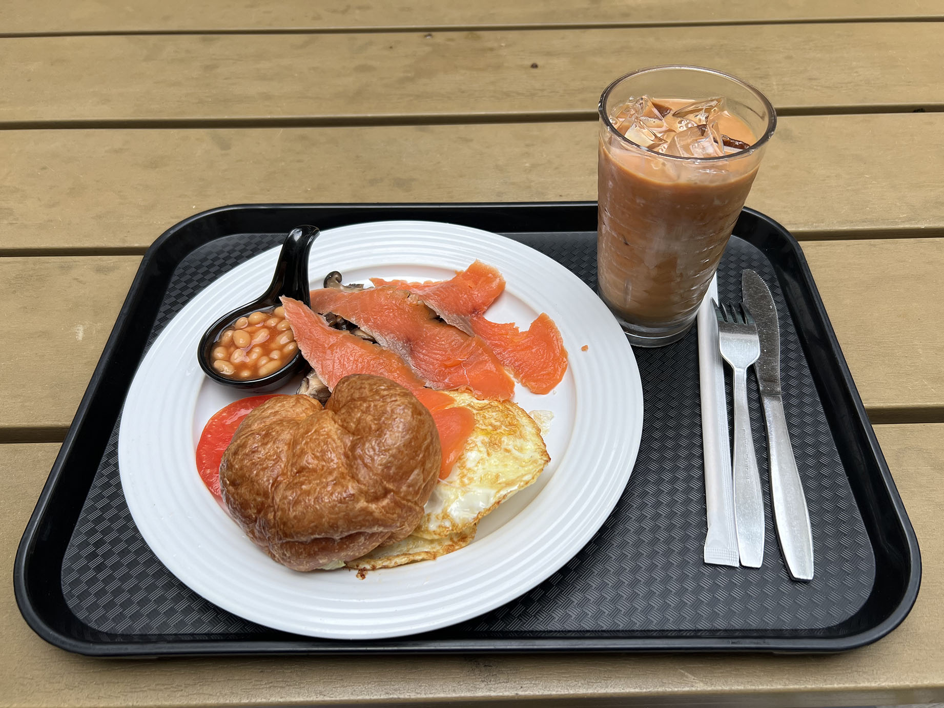 港科大American Diner餐厅全日早餐（三文鱼）