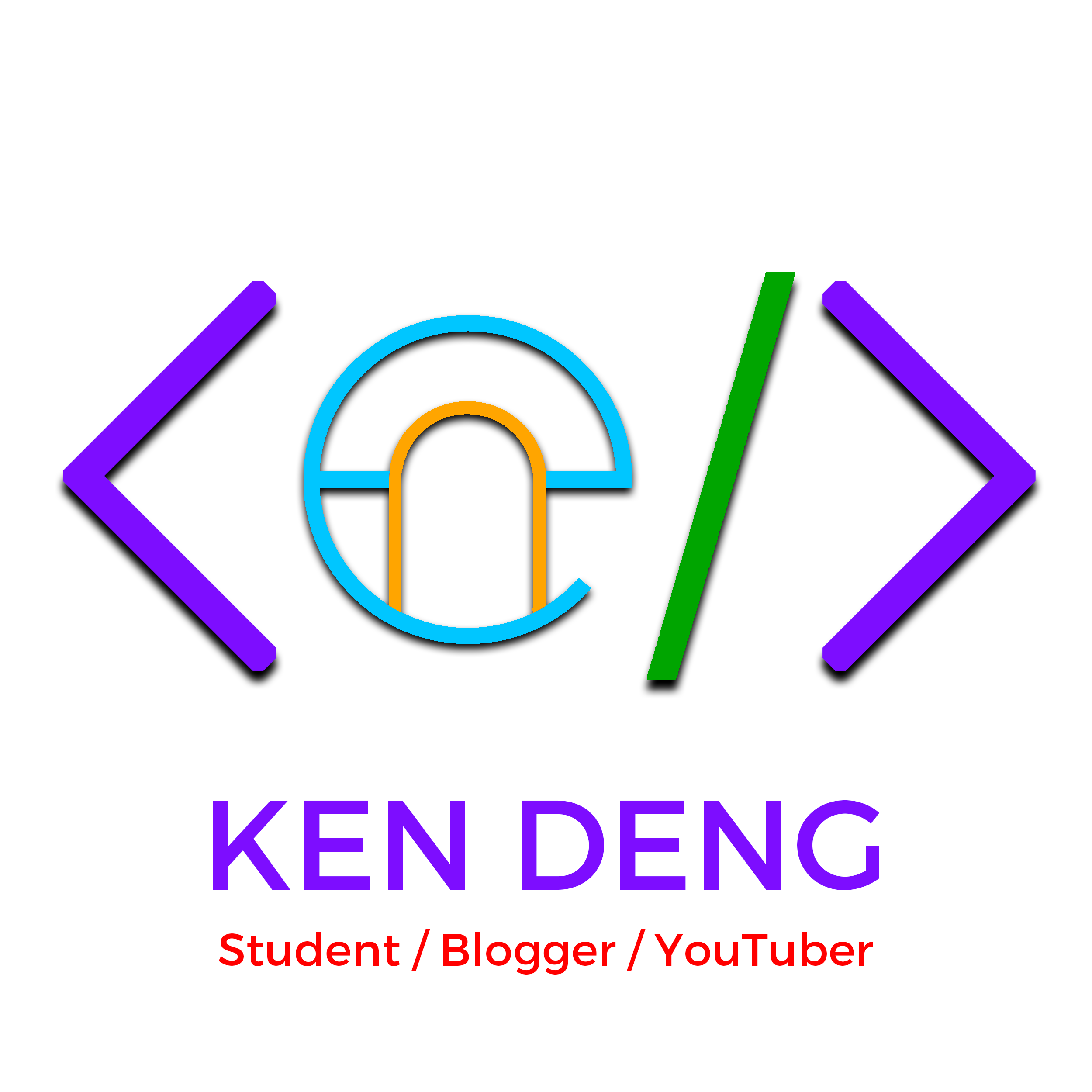 Ken Deng Logo 2019 Full Square with Name White Background